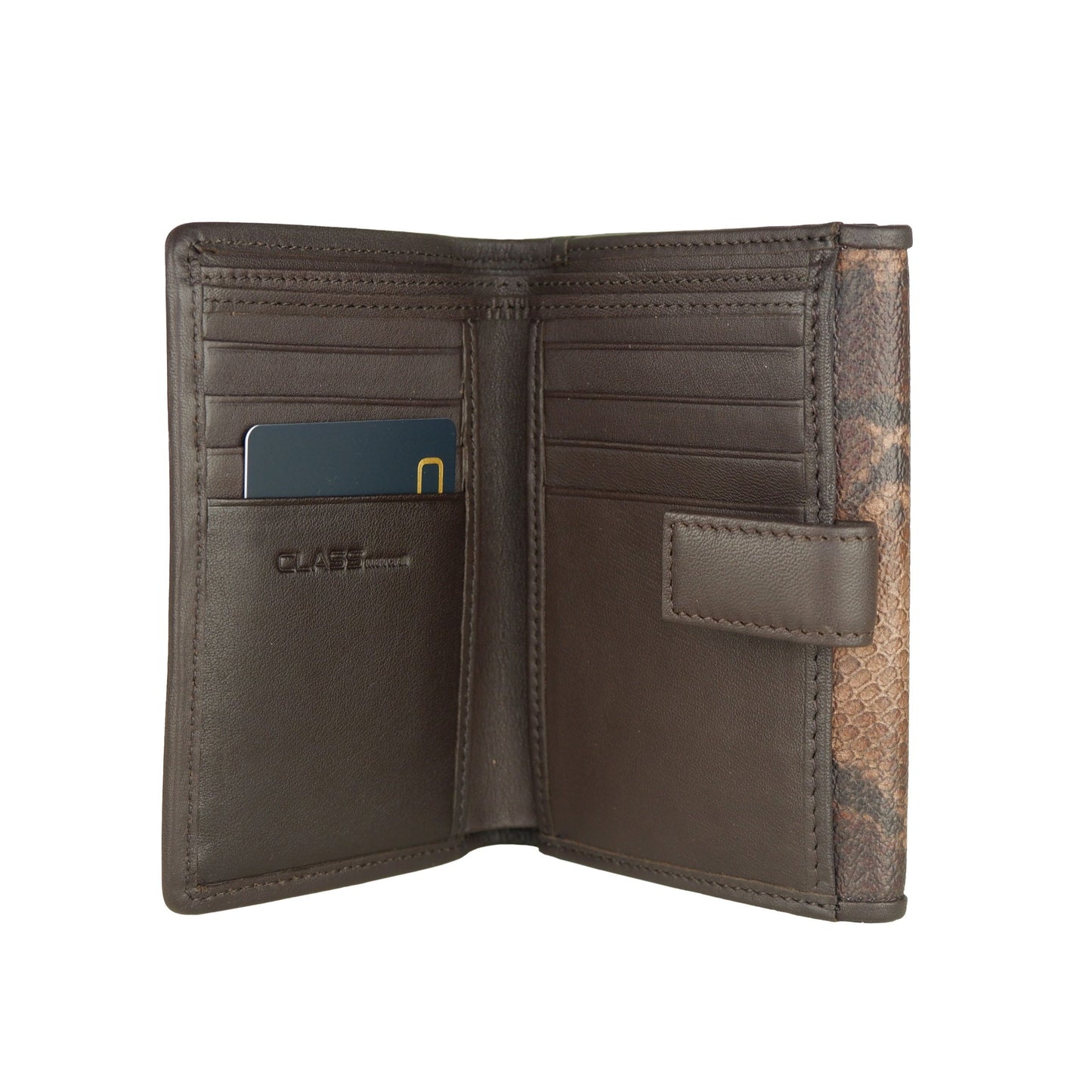 Elegant Python Print Calfskin Wallet