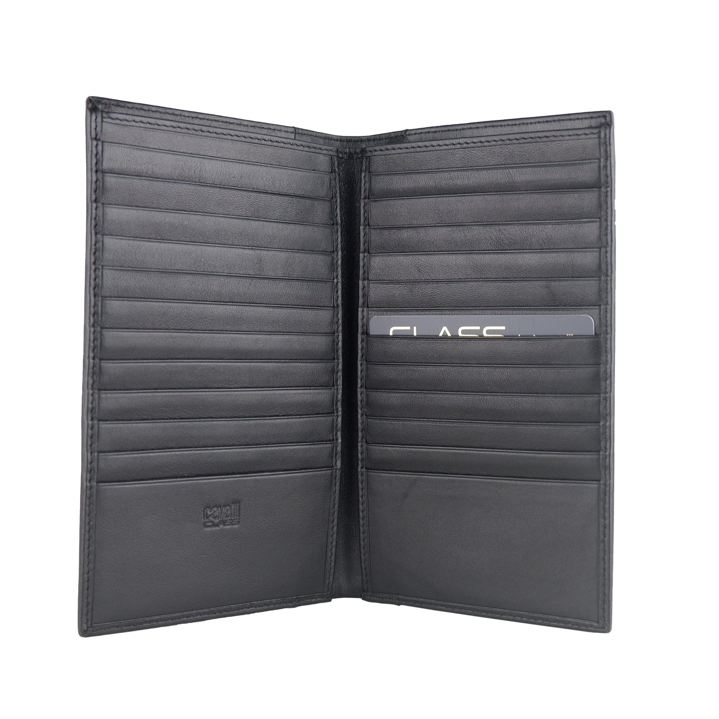 Sleek Black Leather Dual-Card Holder Wallet