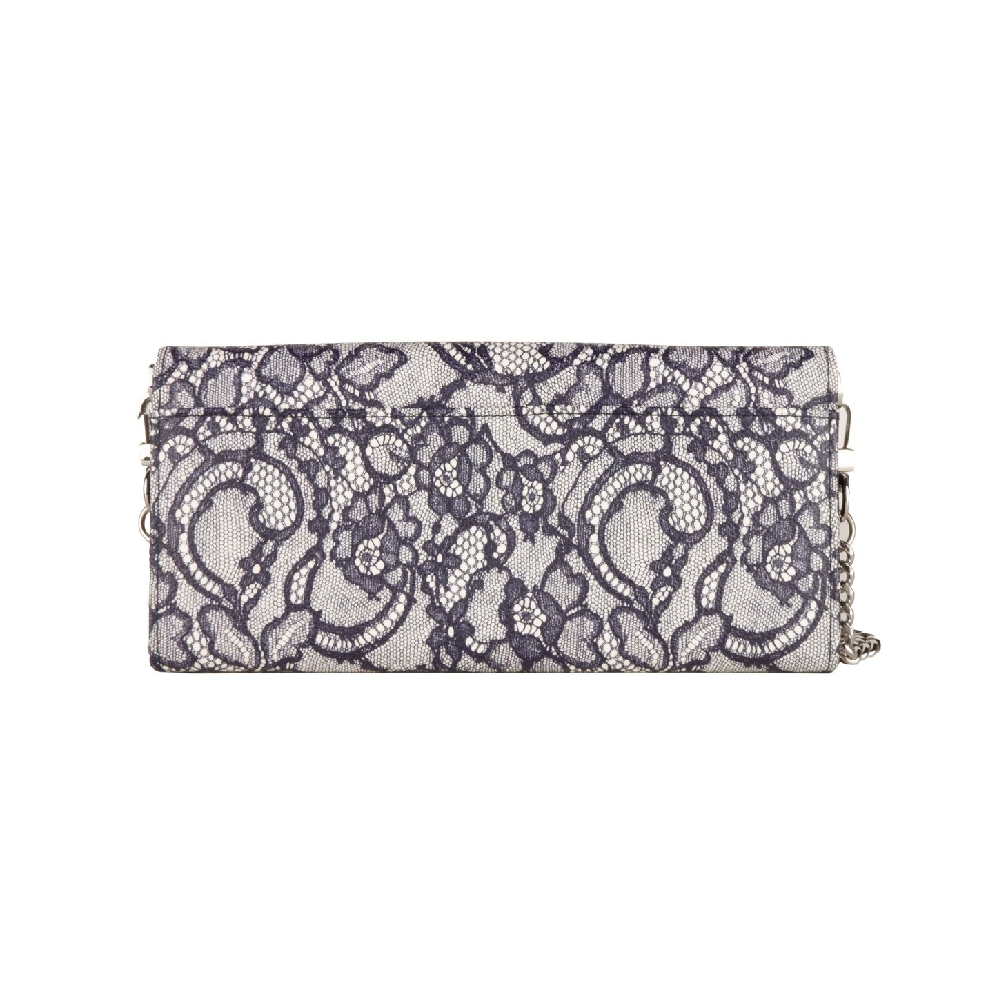 Elegant Blue Lace Effect Shoulder Bag