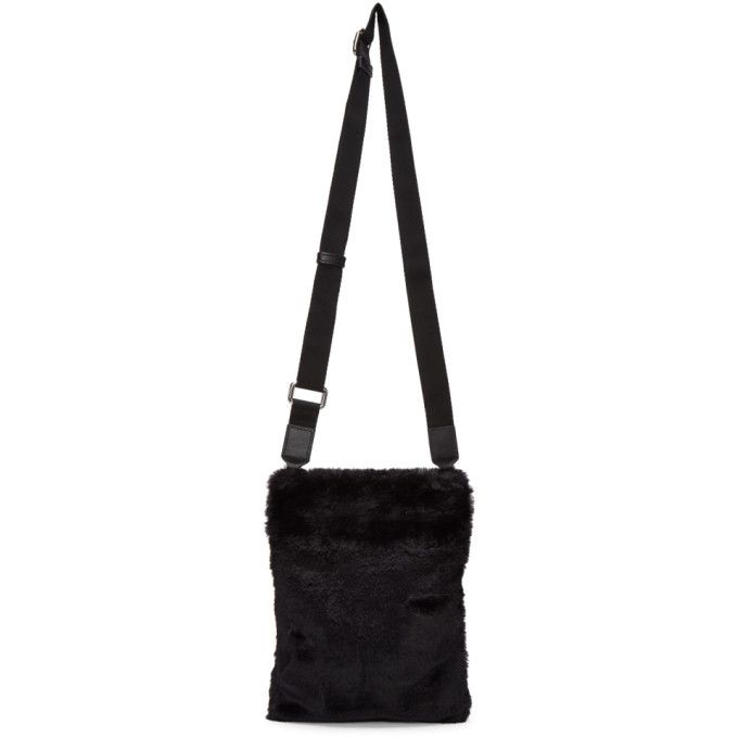 Elegant Black Shoulder Bag with Calf Leather Accents