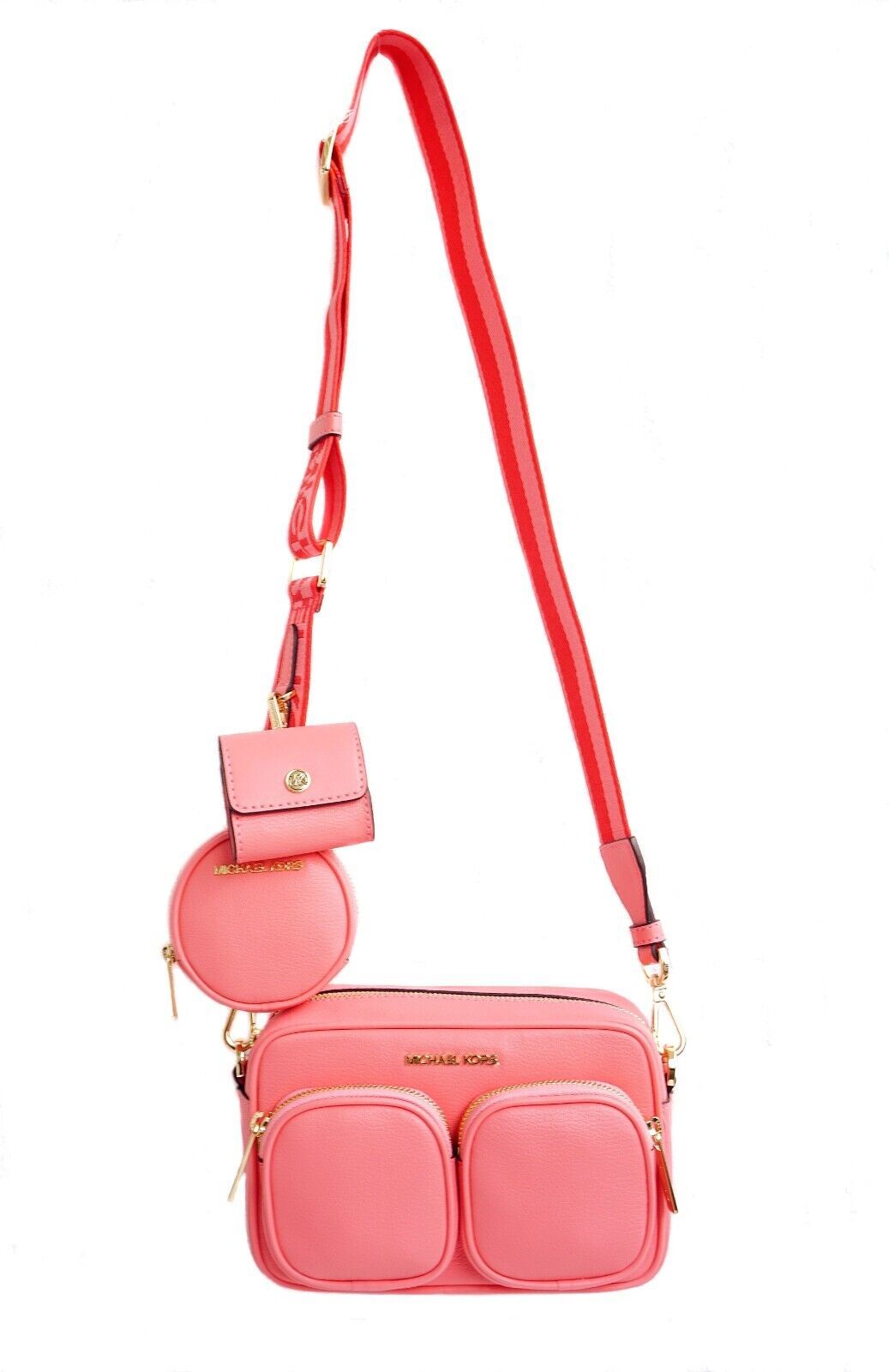 Elegant Blush Crossbody with Gold Accents