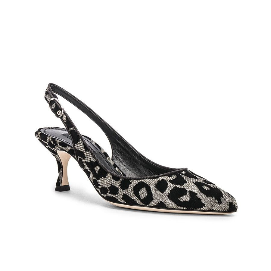 Elegant Leopard Print Flocked Sandals