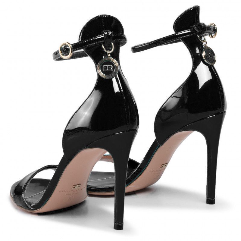 Elegant Patent Leather High-Heel Sandals