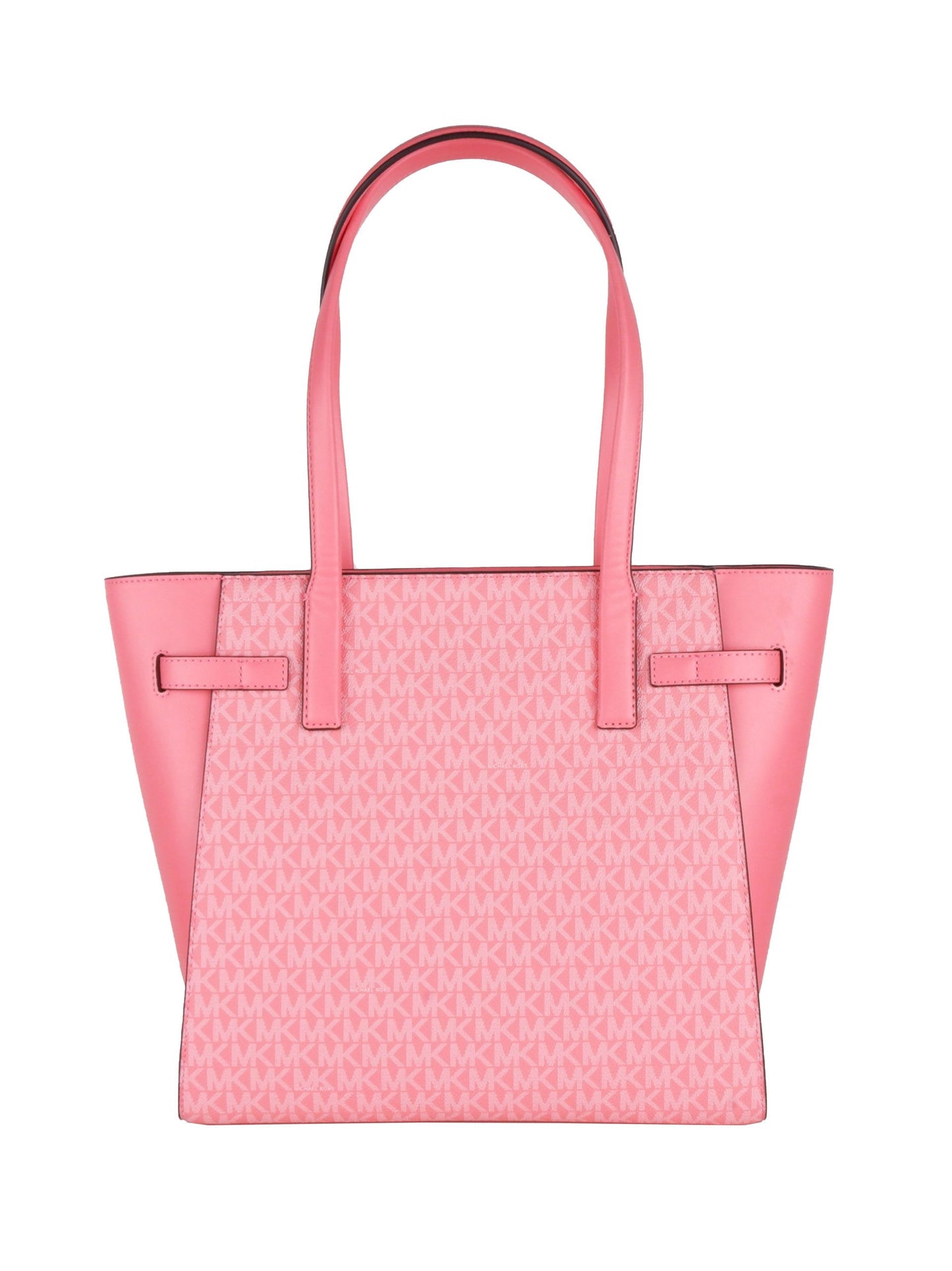 Chic Pink Monogram Shoulder Bag with Logo Detail