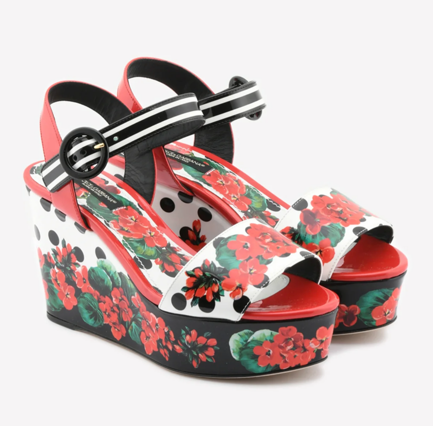 Floral Painted Leather Sandals