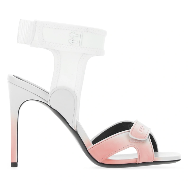 Chic White Calfskin Ankle-Strap Sandals