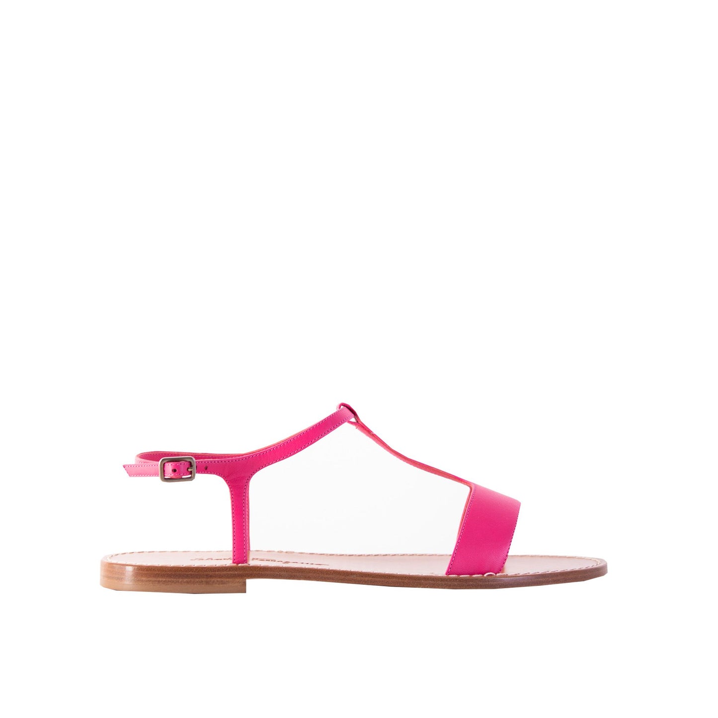 Fuchsia Leather Sandals