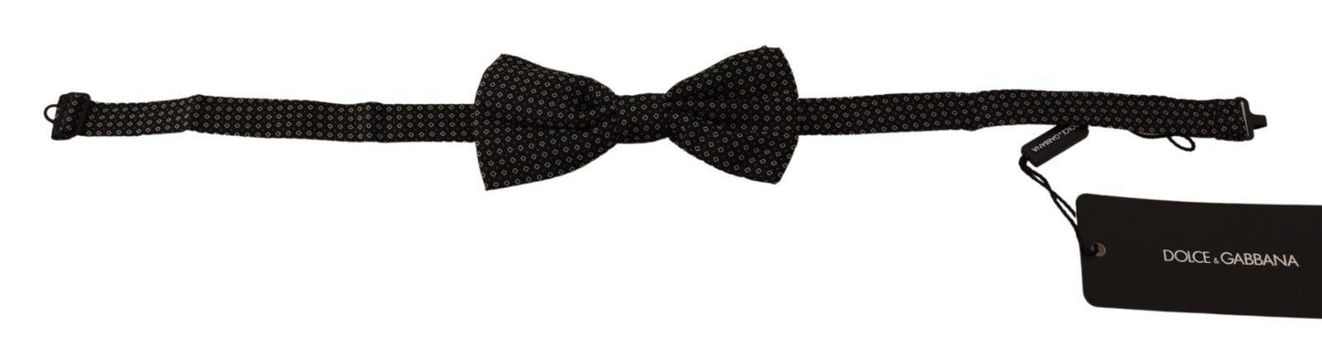 Elegant Black Silk Bow Tie