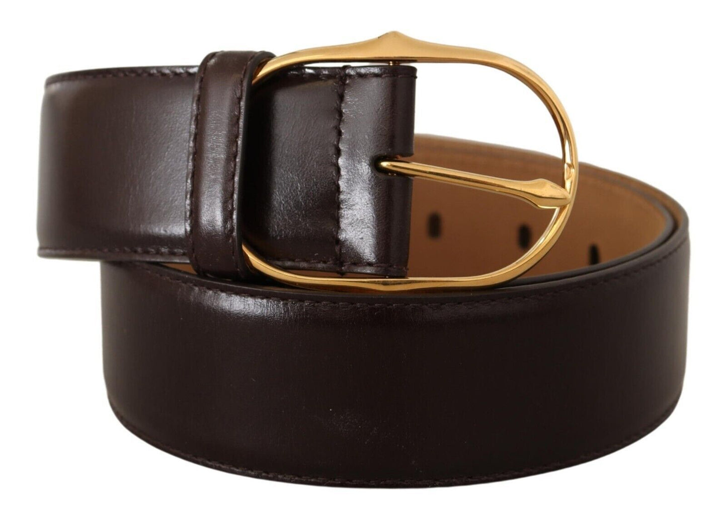 Elegant Gold Buckle Leather Belt