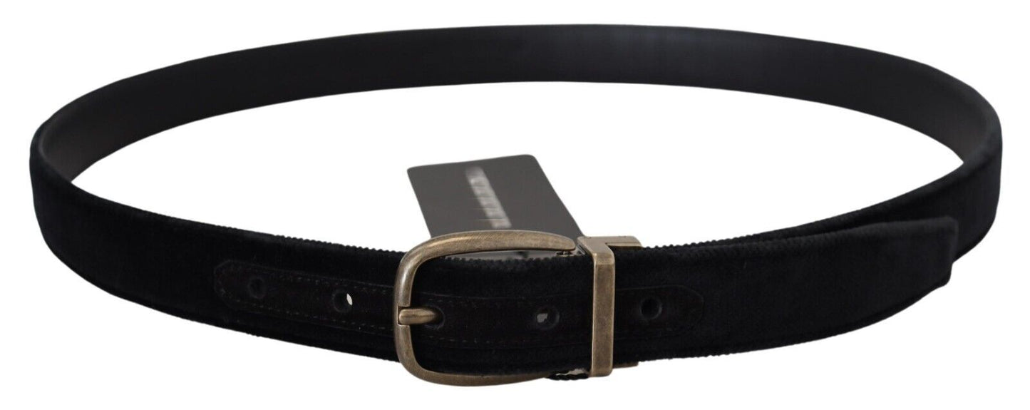 Elegant Black Leather Belt