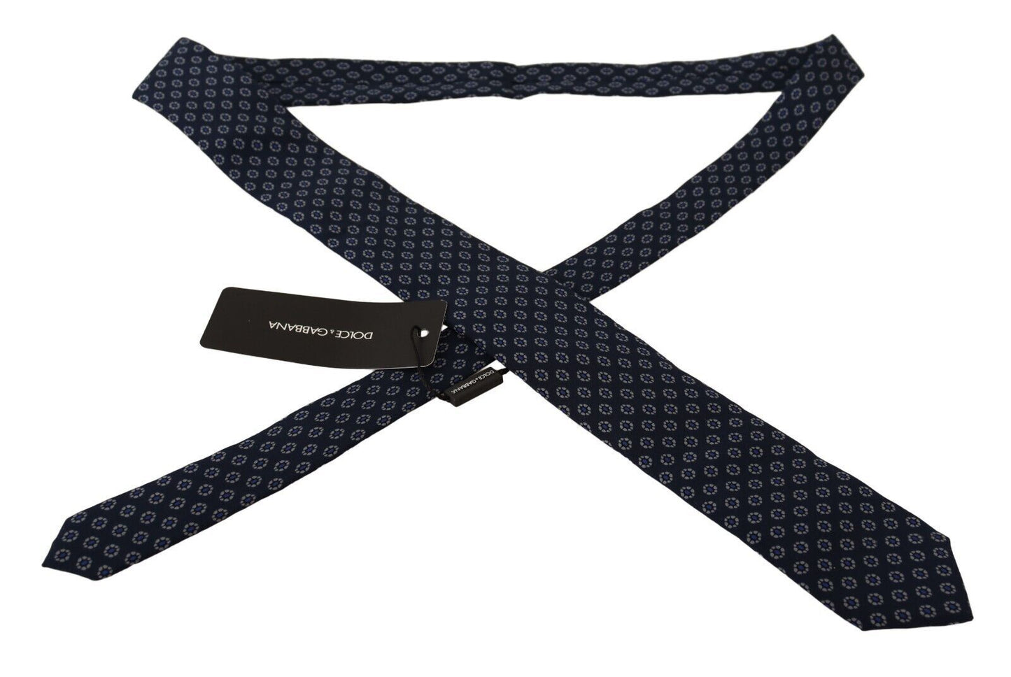 Elegant Silk Necktie in Dark Blue