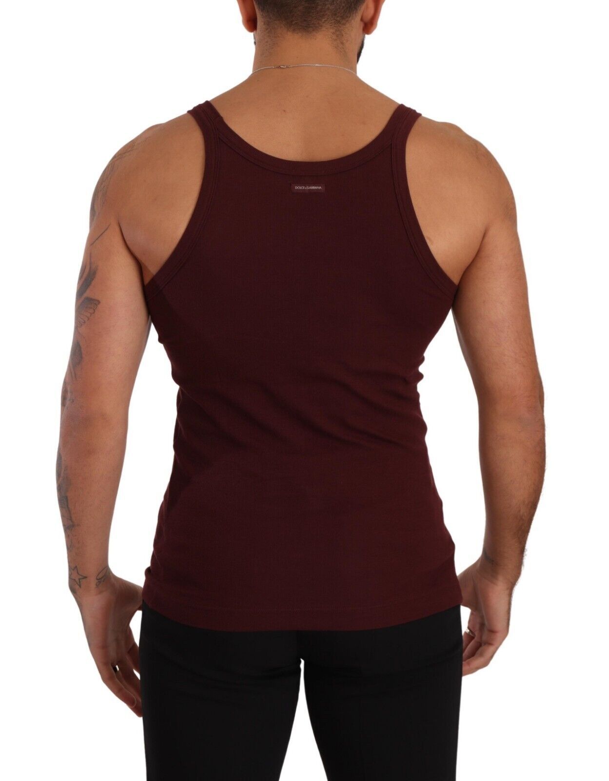 Maroon Cotton Blend Tank Top