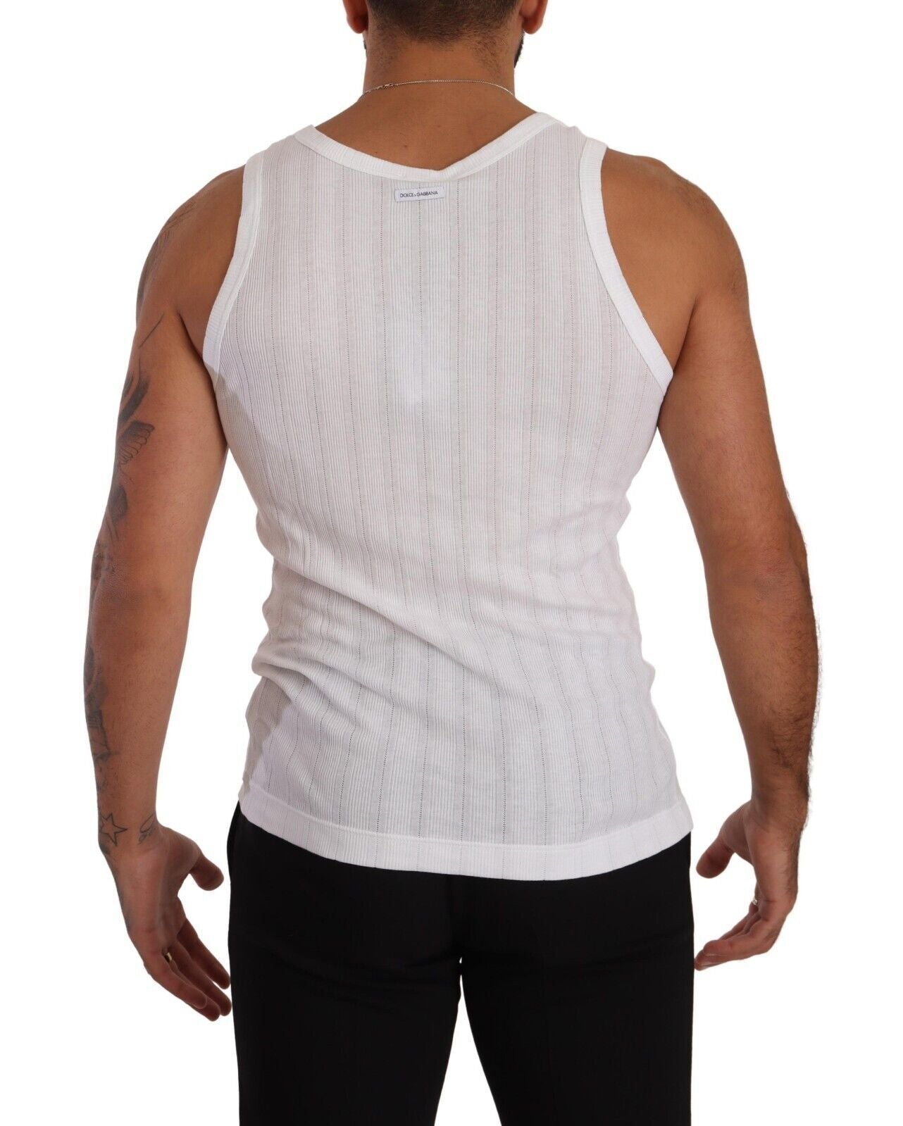 Chic White Modal-Cotton Tank Top Tee