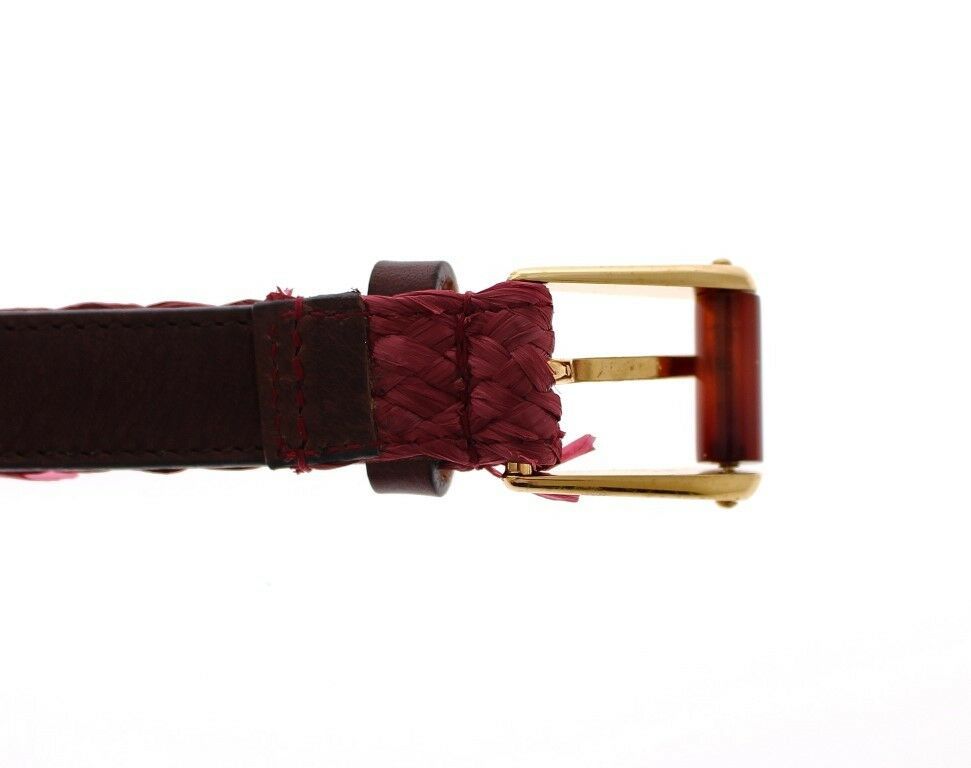 Chic Pink Viscose-Leather Belt