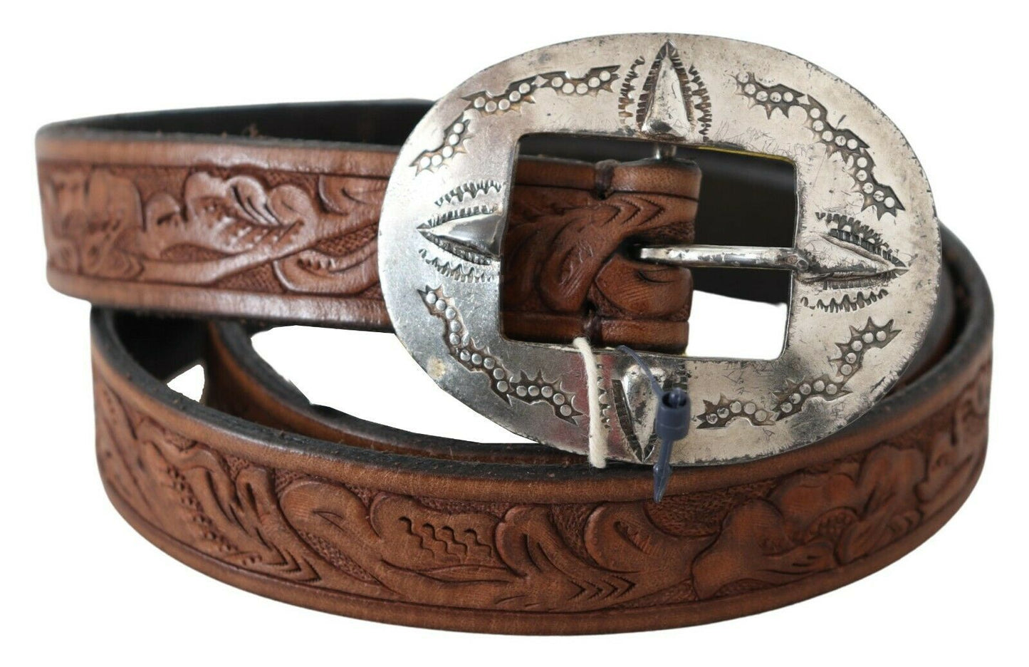 Classic Brown Leather Western Belt