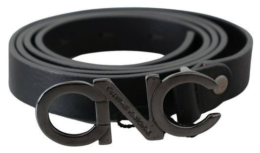 Elegant Black Leather Fashion Belt