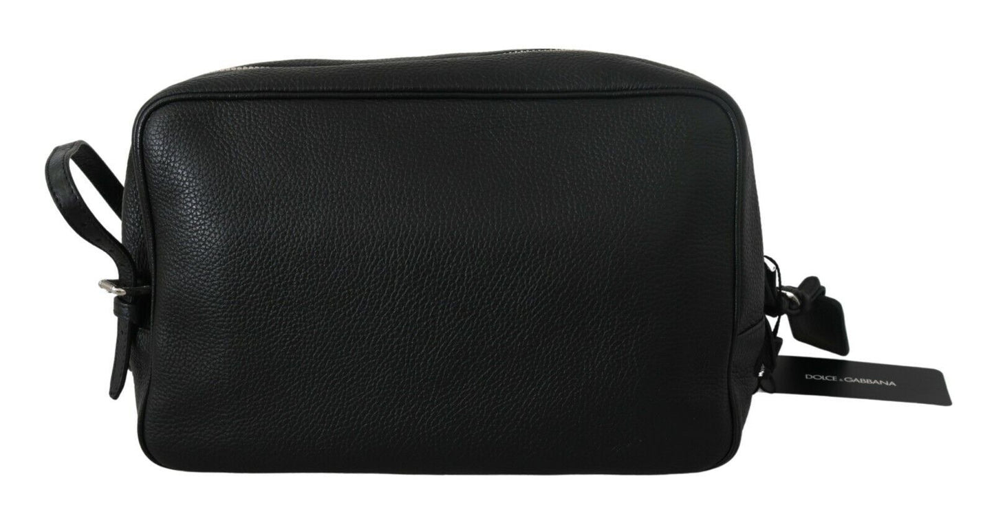 Elegant Black Leather Clutch for Men