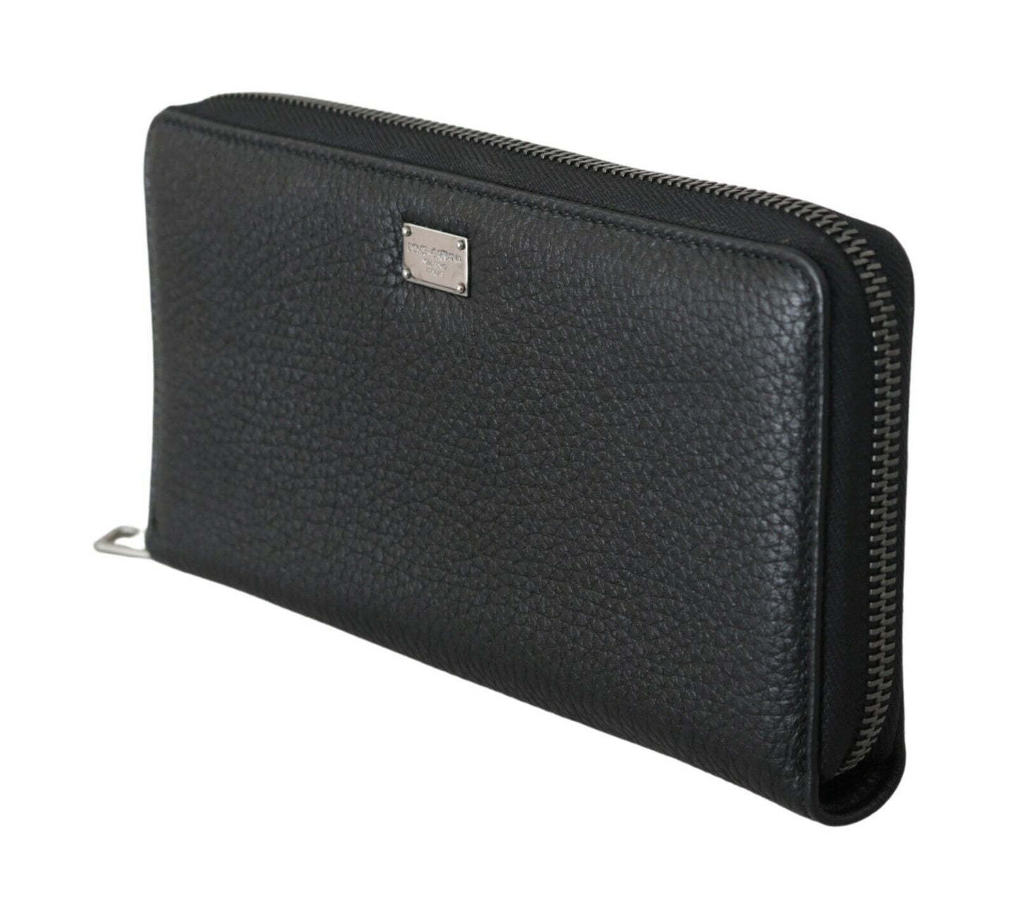 Elegant Black Leather Continental Wallet