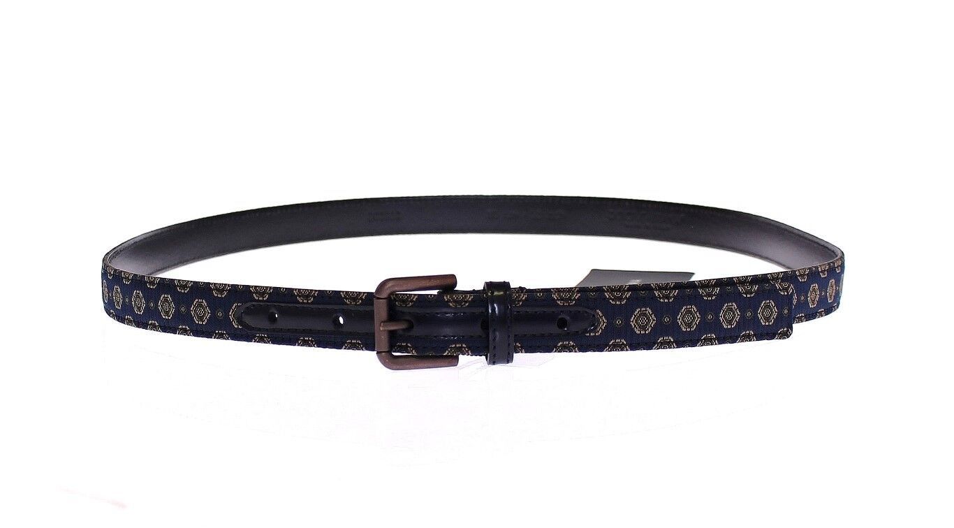 Sleek Blue Italian Designer Belt