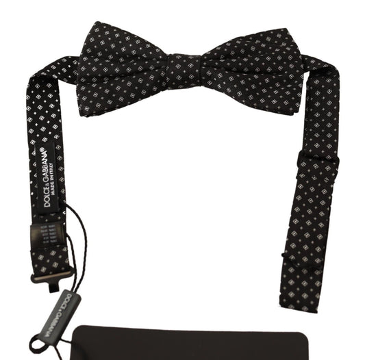 Elegant Silk Black Fantasy Bow Tie