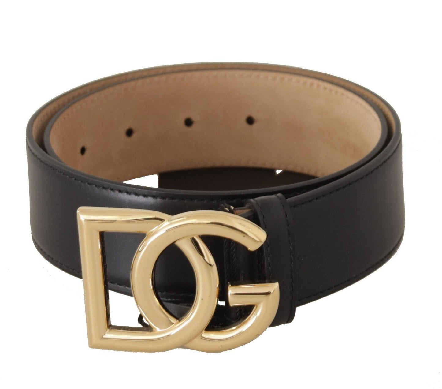 Elegant Engraved Logo Leather Belt