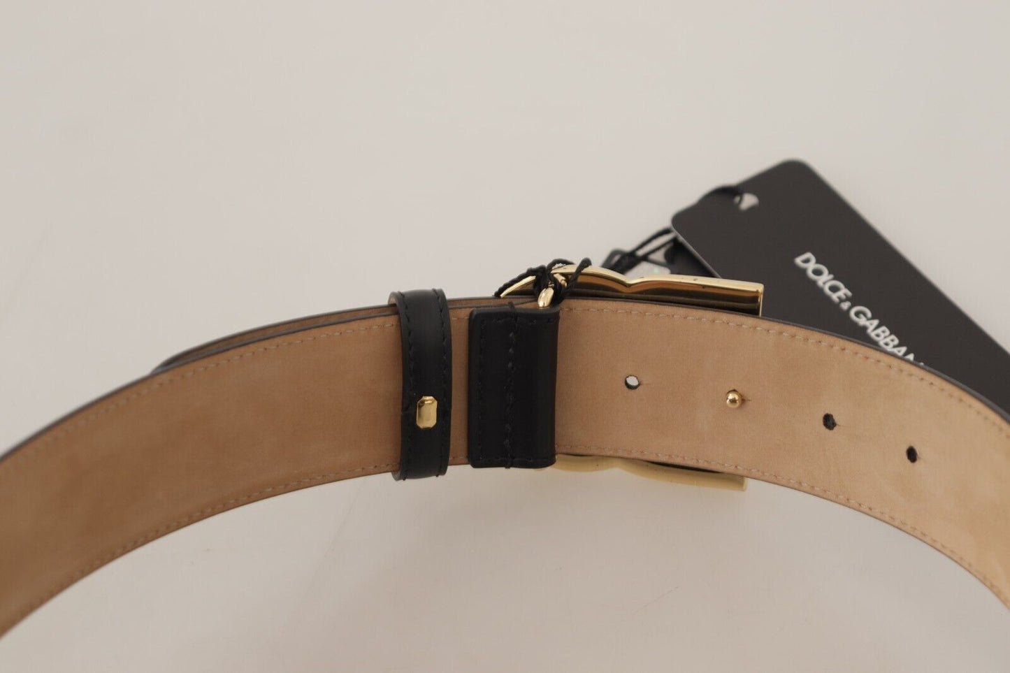 Elegant Engraved Logo Leather Belt