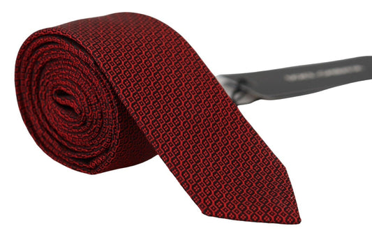 Elegant Red Silk Exclusive Tie