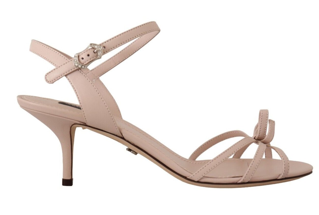 Chic Light Pink Kitten Heel Sandals