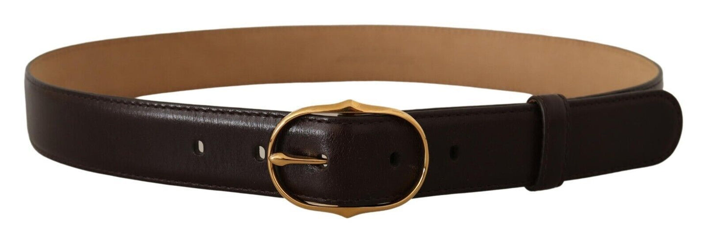 Elegant Gold Buckle Leather Belt