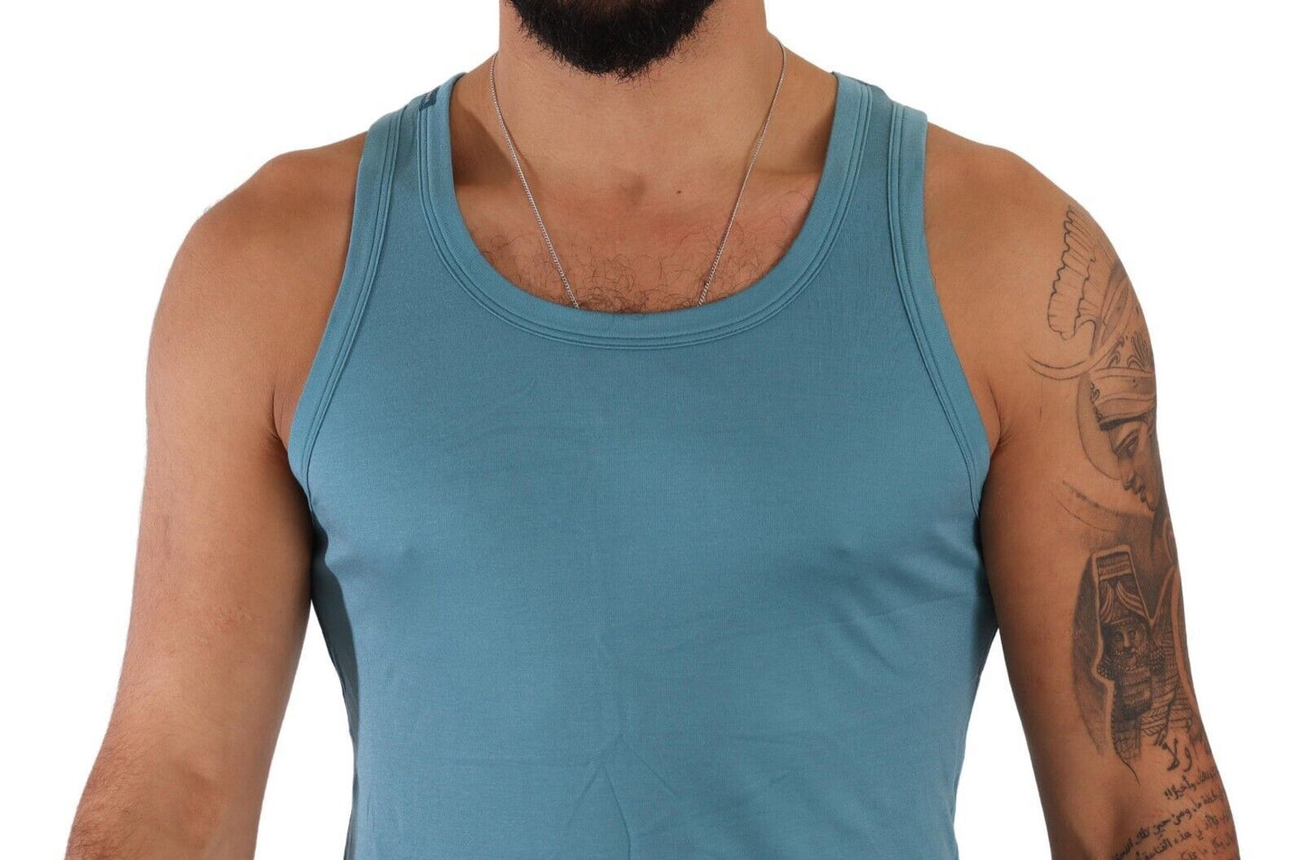 Blue Modal Sleeveless Tank Top T-shirt Underwear