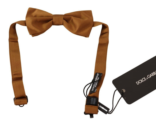 Elegant Silk Brown Bow Tie