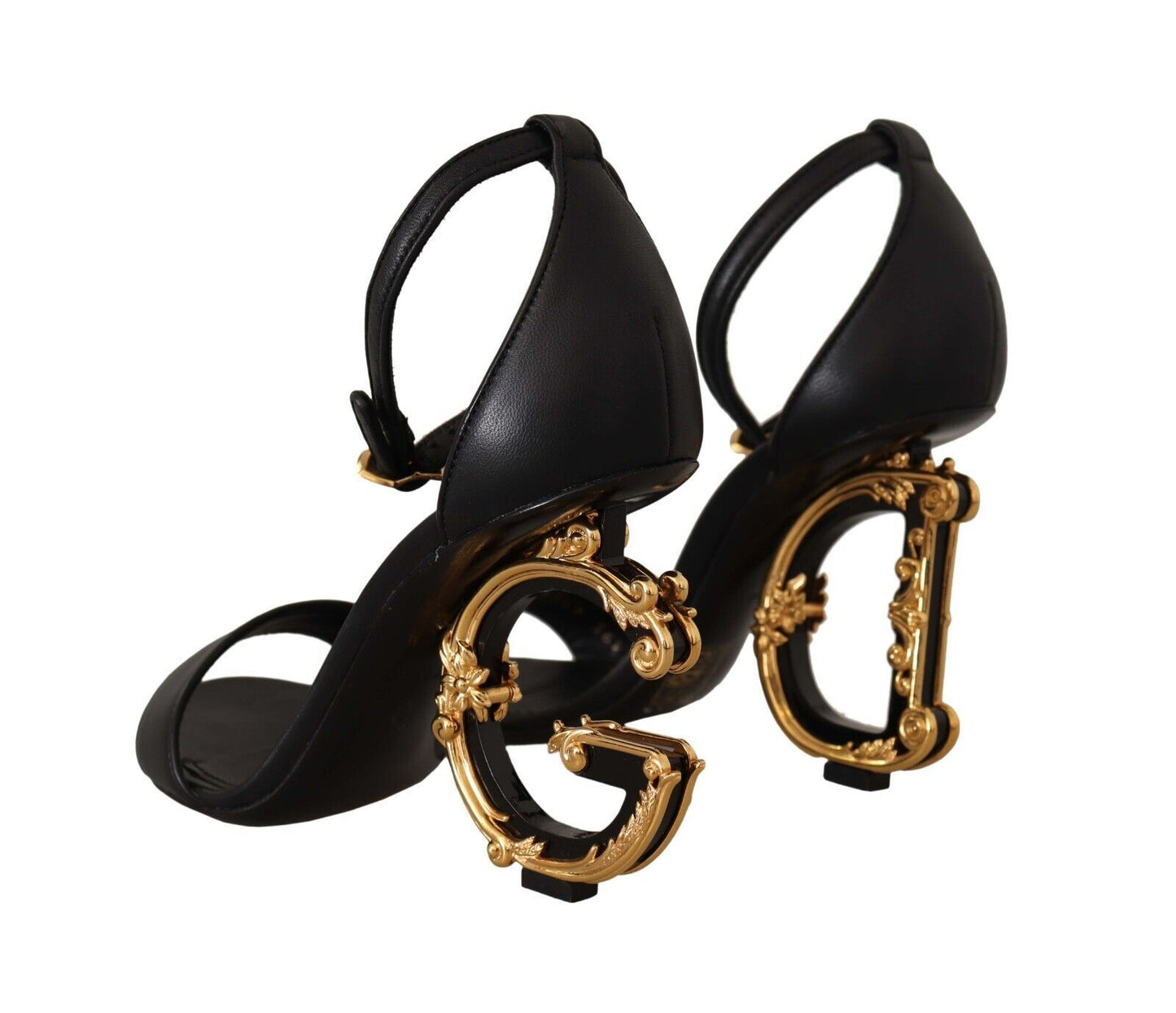 Elegant Ankle Strap Heels with Iconic DG Logo