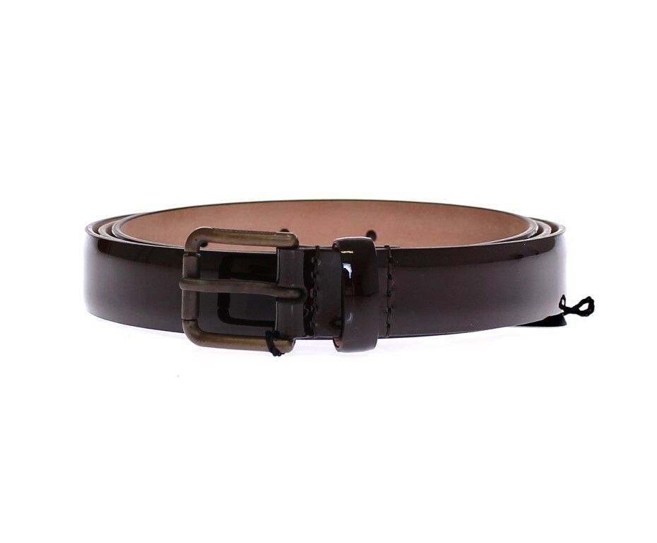 Brown Leather Logo Belt Cintura Belt