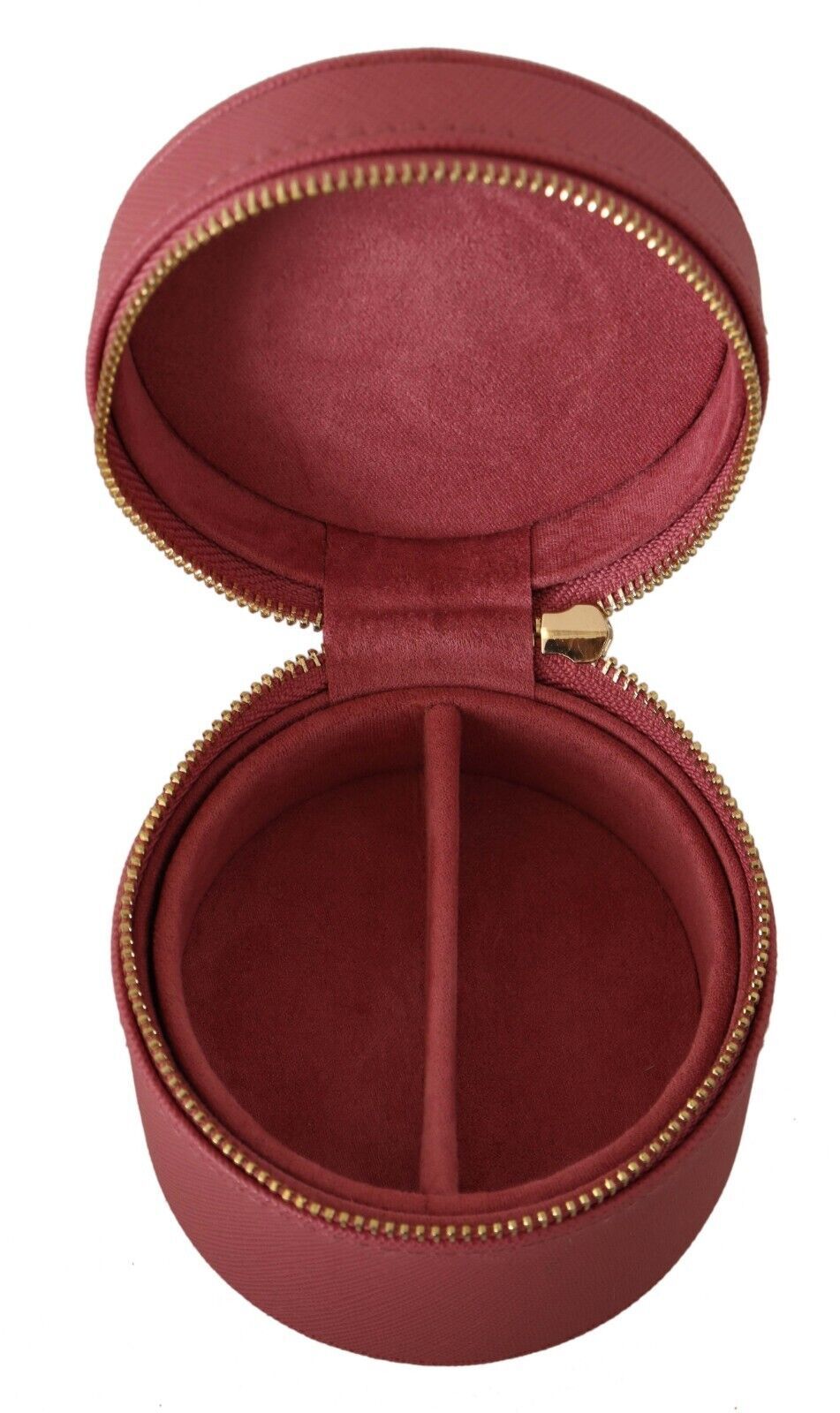 Elegant Pink Leather Round Wallet