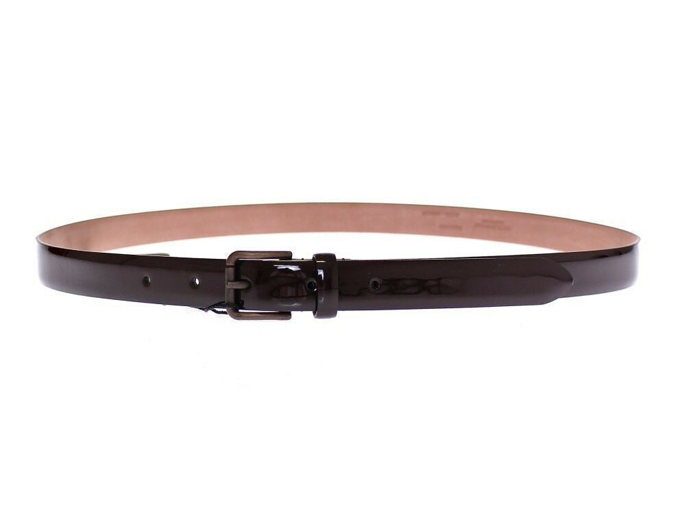 Brown Leather Logo Belt Cintura Belt