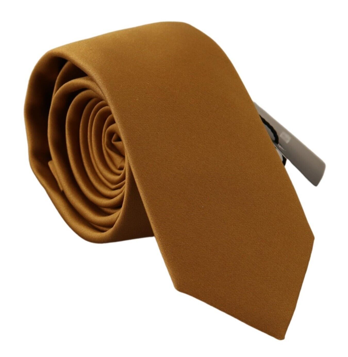 Elegant Brown Silk Men's Tie