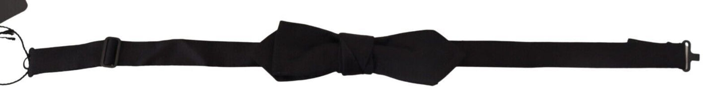 Elegant Silk Black Bow Tie