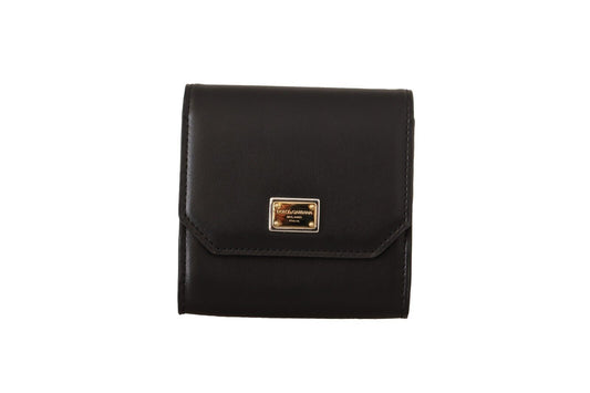 Elegant Black Leather Bifold Wallet