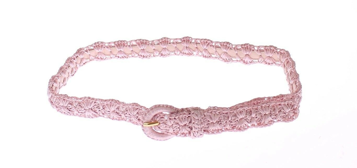 Elegant Pink Viscose Women's Belt - Made in Italy