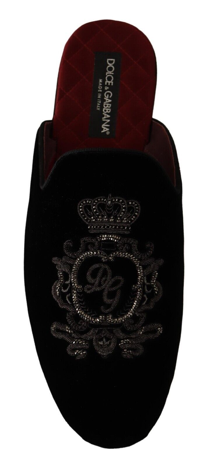 Elegant Velvet Embroidered Slides