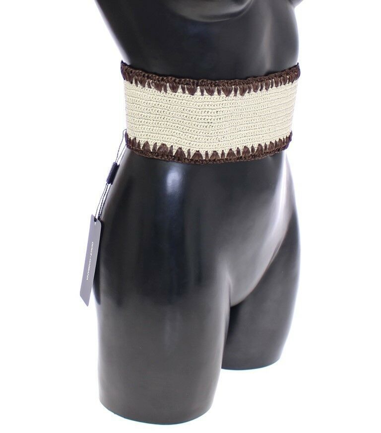 Chic Corset Waist Belt in Beige & Brown