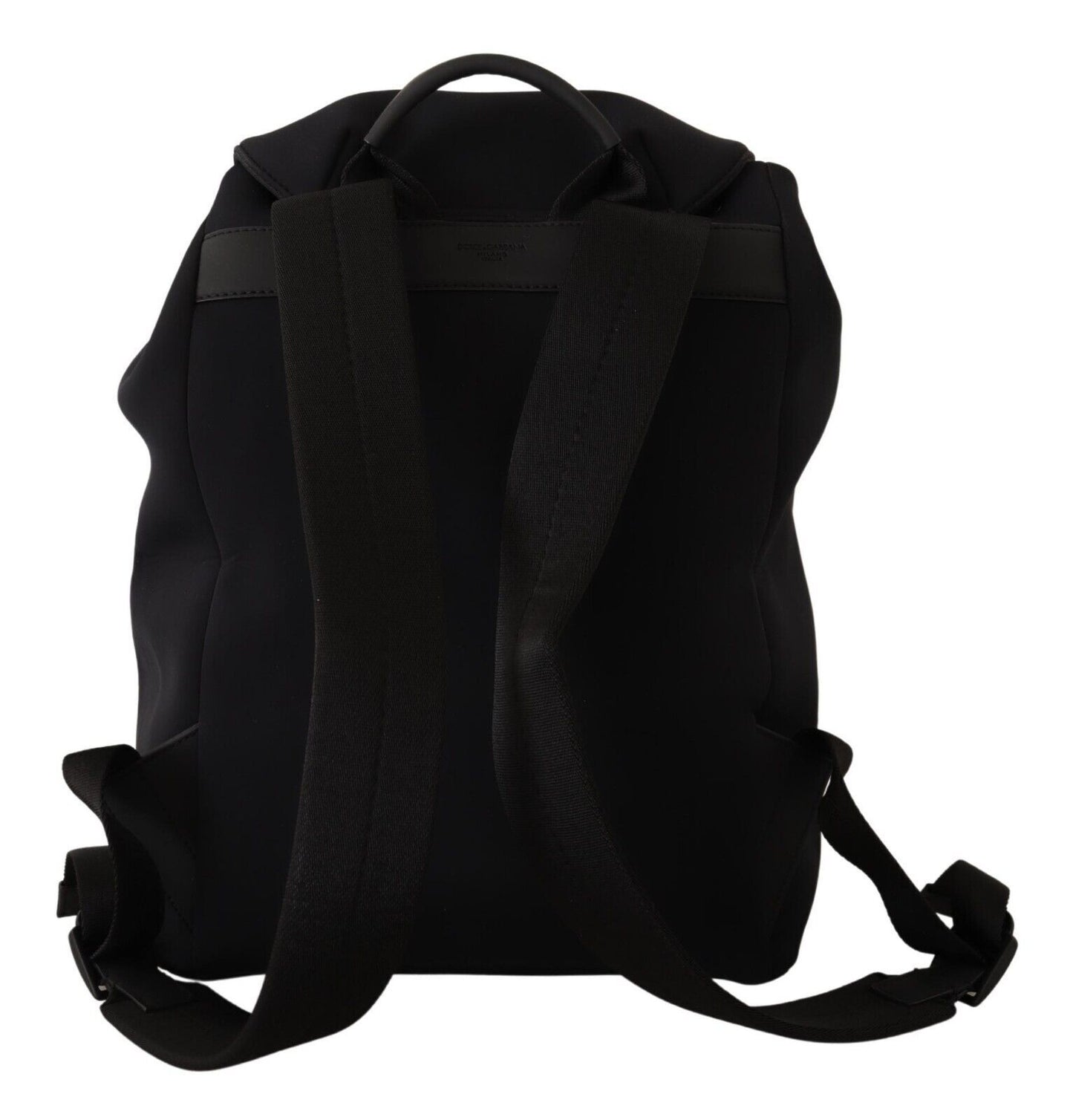 Sleek Black Neoprene Men's Backpack