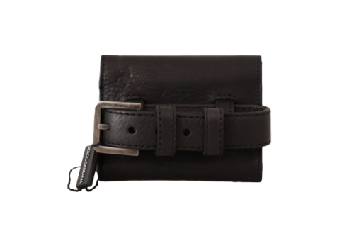 Elegant Leather Trifold Multi Kit with Belt Strap