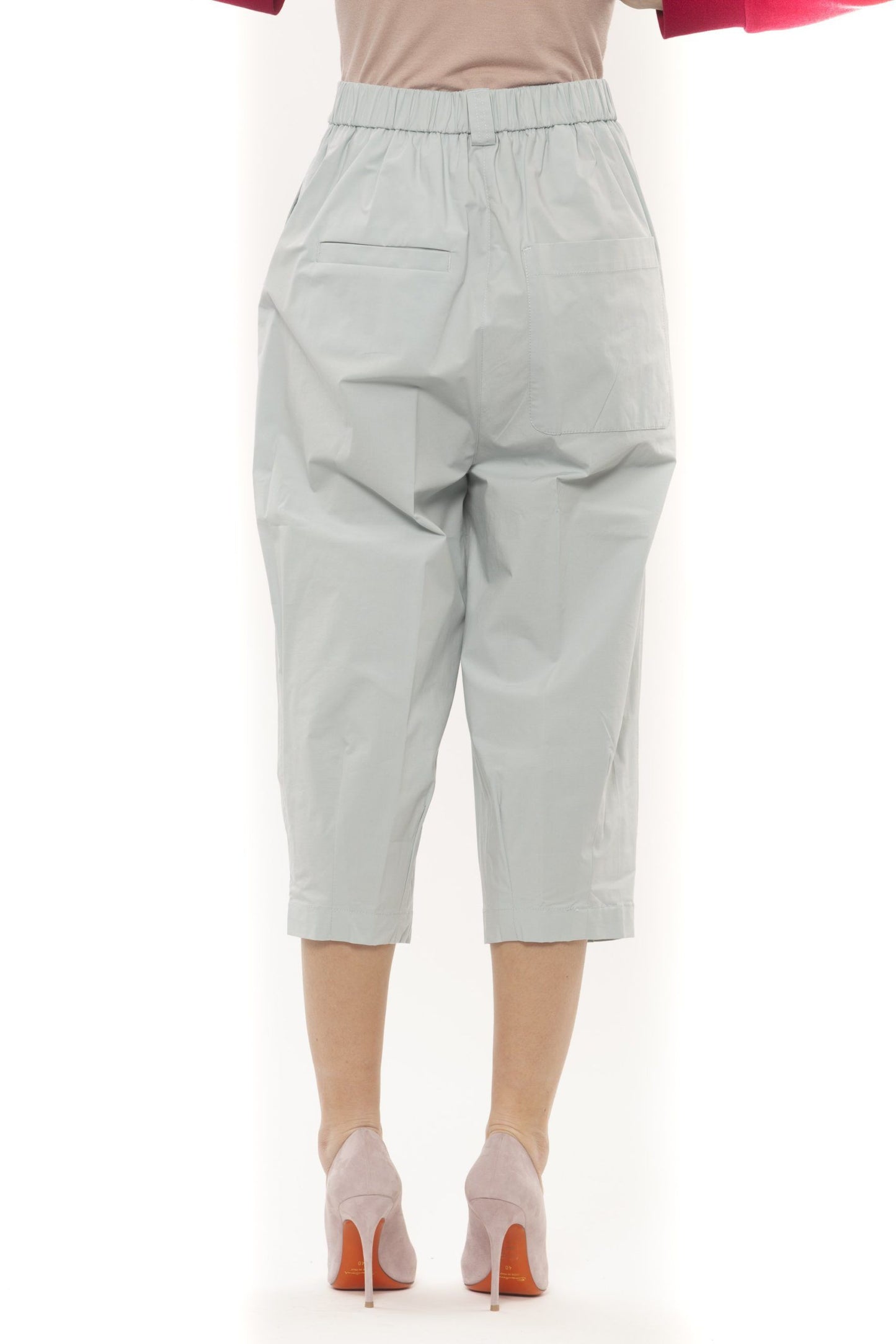 Elegant High-Waisted Soft Pants in Green
