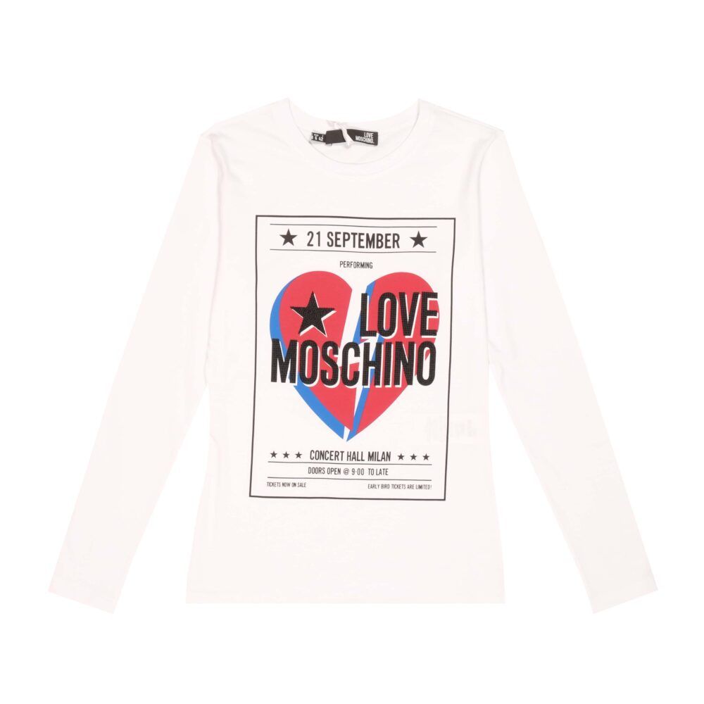 Beaded Cotton Tee with Elegant Print