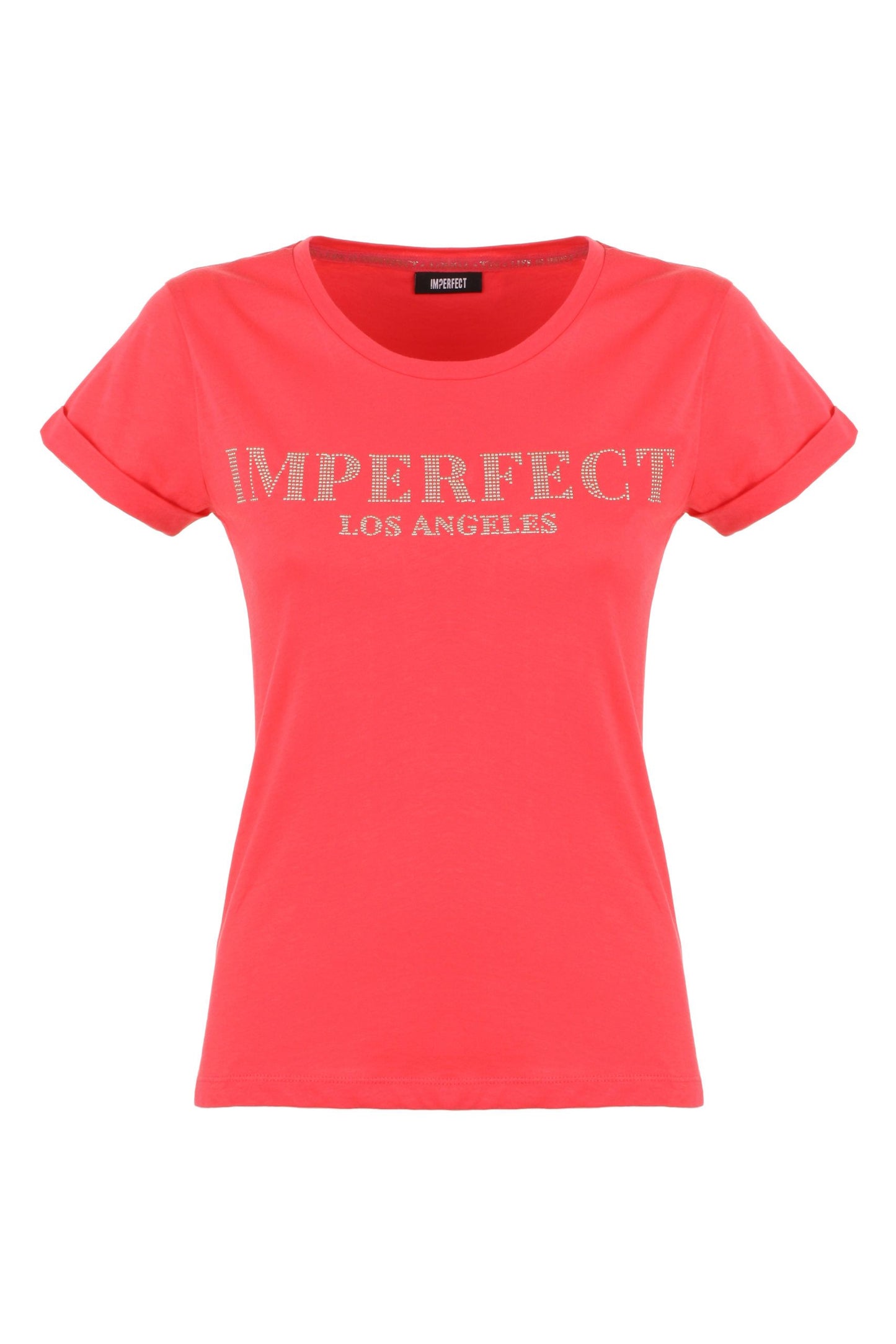 Chic Pink Cotton Logo Tee for Women