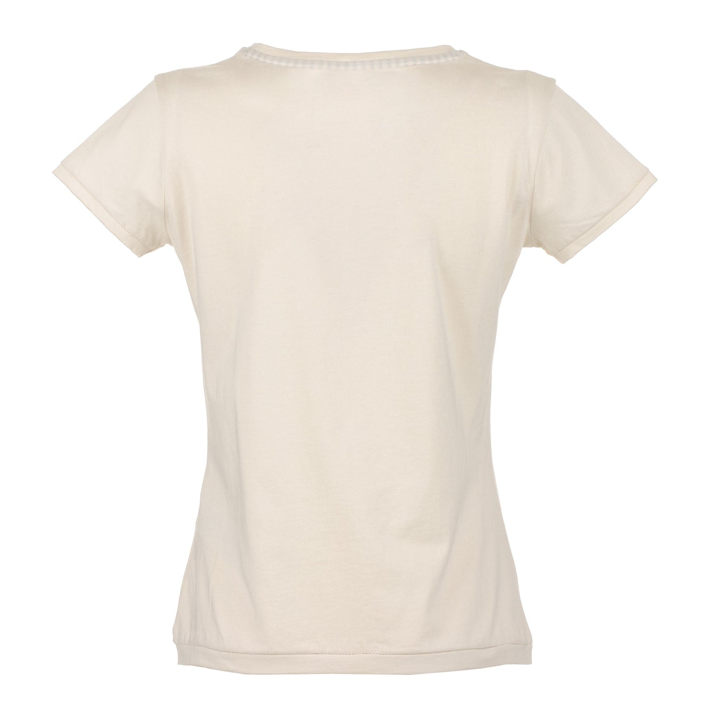 Chic White Cotone Tee with Front Design