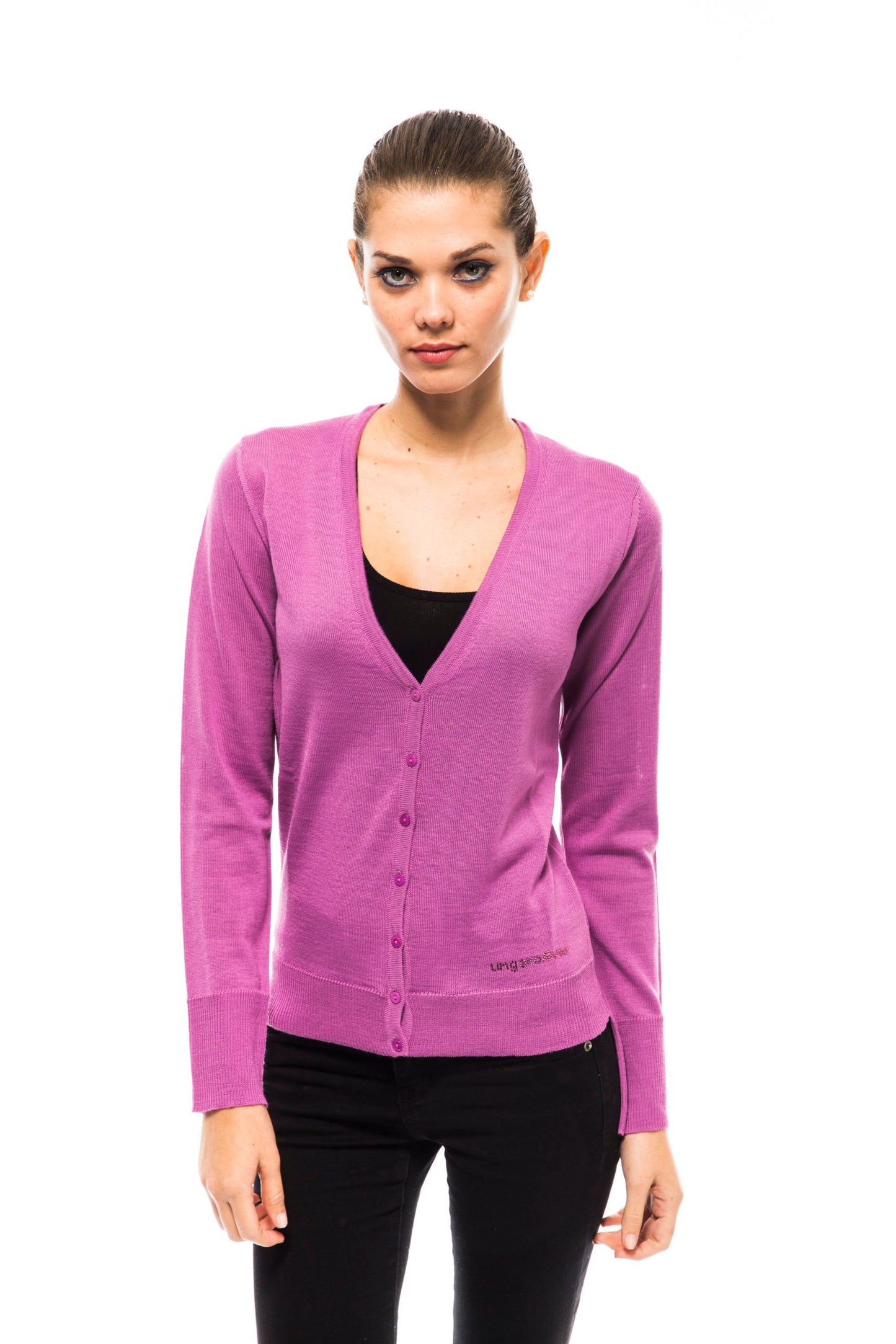 Violet Logo Appliqué Short Cardigan