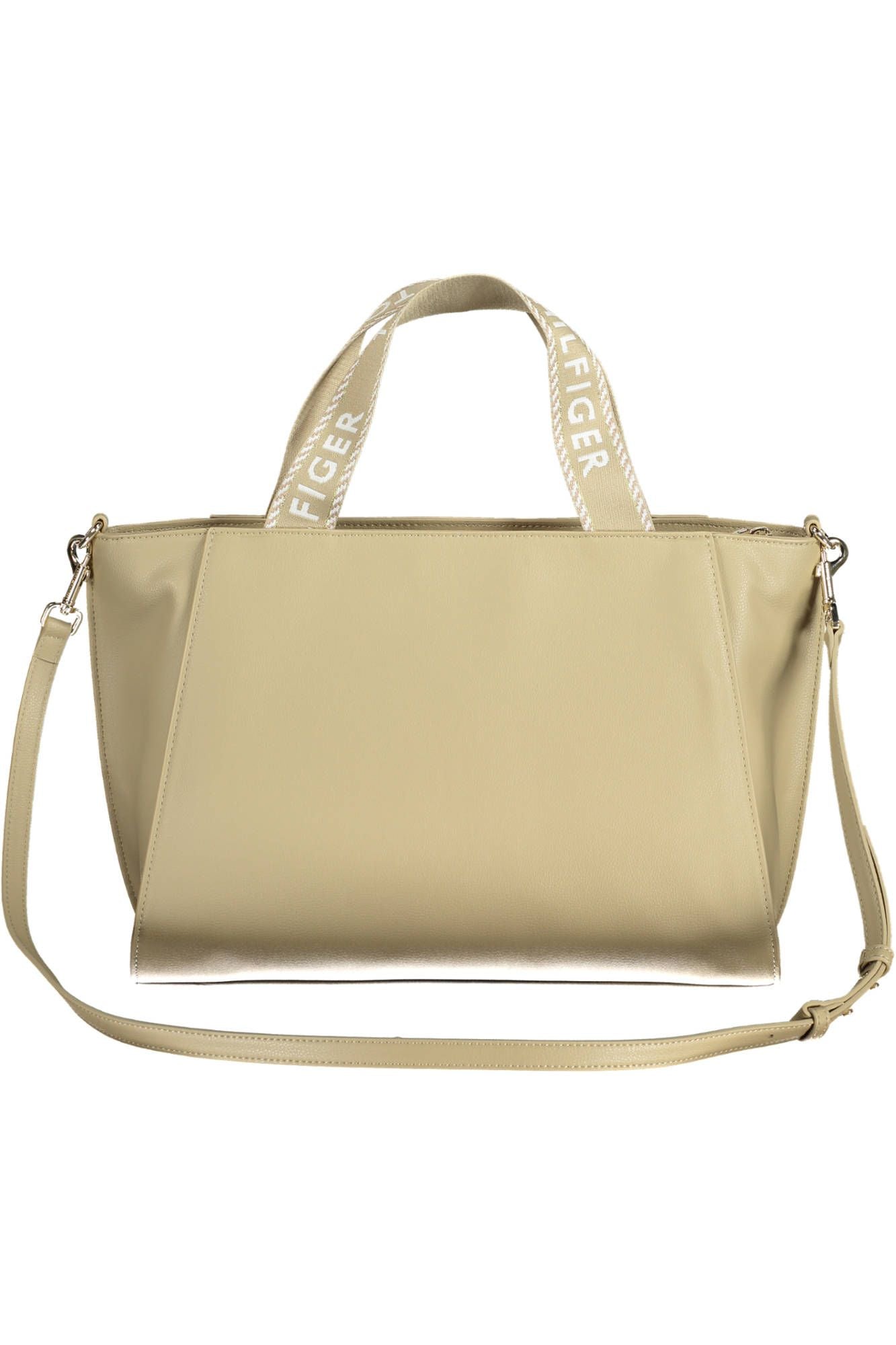 Beige Polyester Handbag