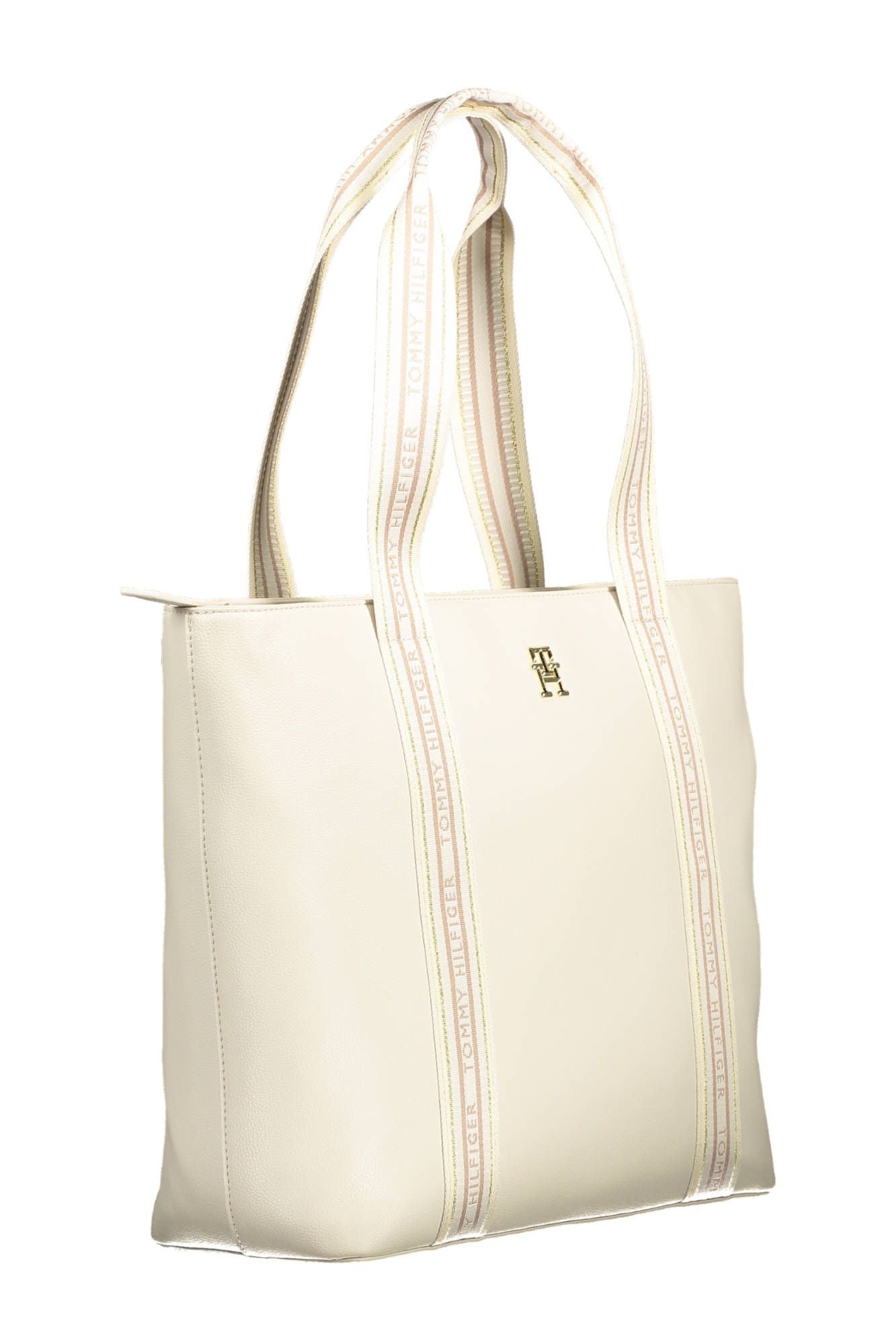 Beige Polyester Handbag